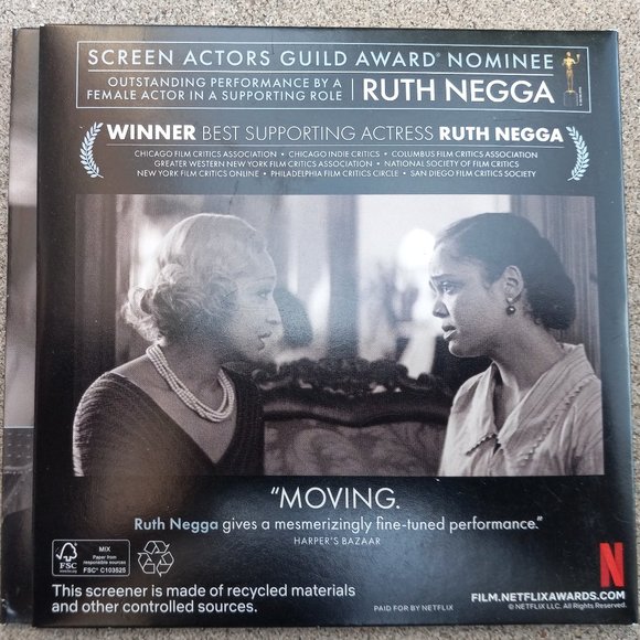 FOR YOUR CONSIDERATION - PASSING SAG DVD Screener, Ruth Negga - Picture 7 of 8